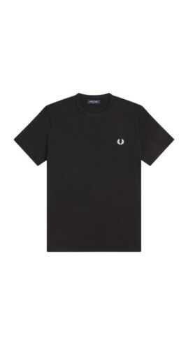 Fred Perry Men's Black Crew Neck T-Shirt FP-M3519 102 - Picture 1 of 3