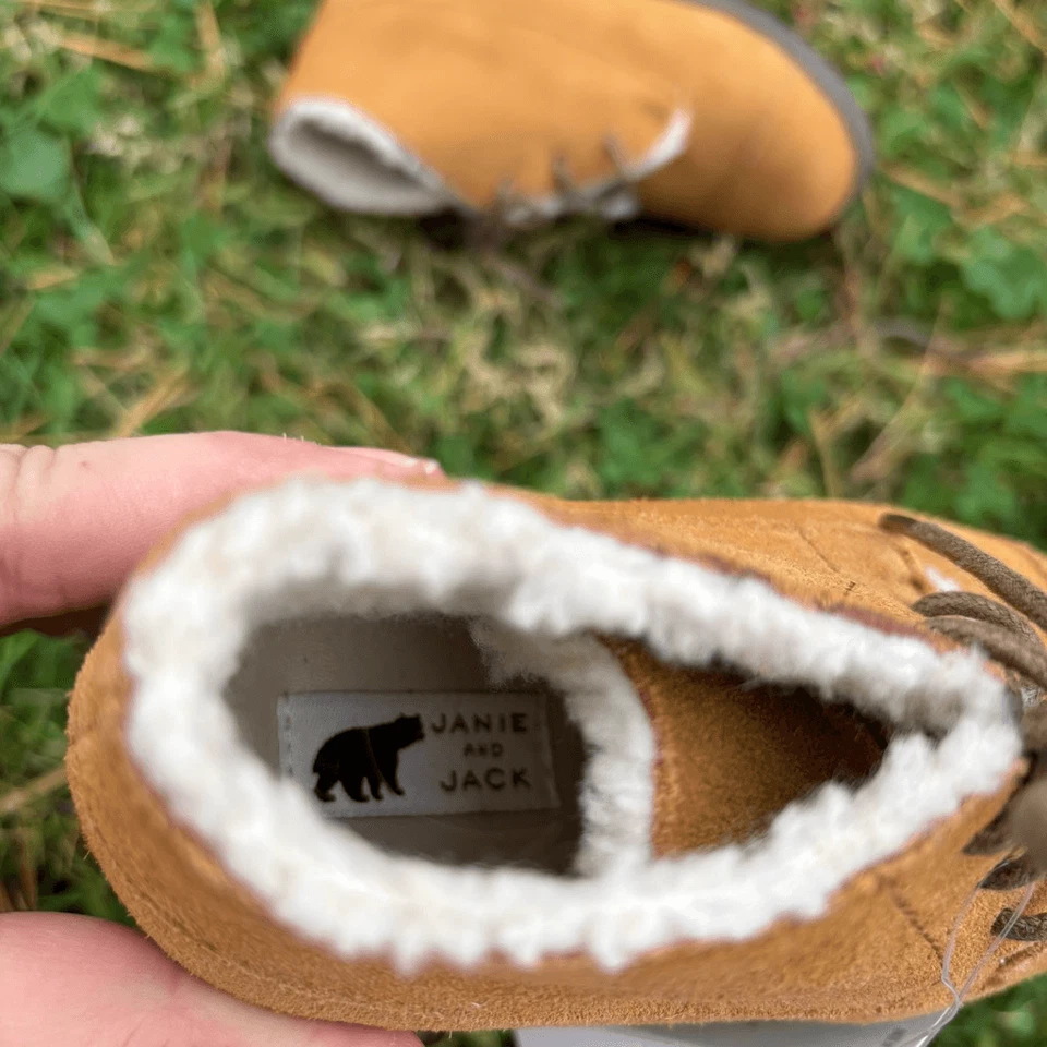 Botines Janie and Jack Gamuza Sherpa Forrados Encaje Nuevos con Etiquetas/6 Foto 4 de 4