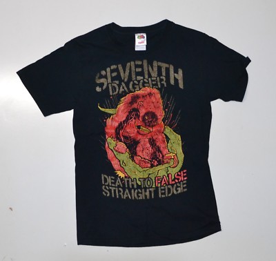 Seventh Dagger Mens Shirt Size S XXX Death To False Straight Edge Gorilla Gator