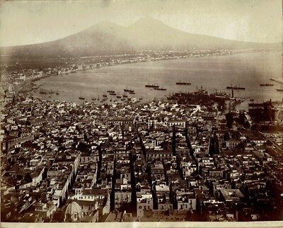 ITALY NAPLES Circa 1880 Panorama of San Marino Photographer G. SOMMER