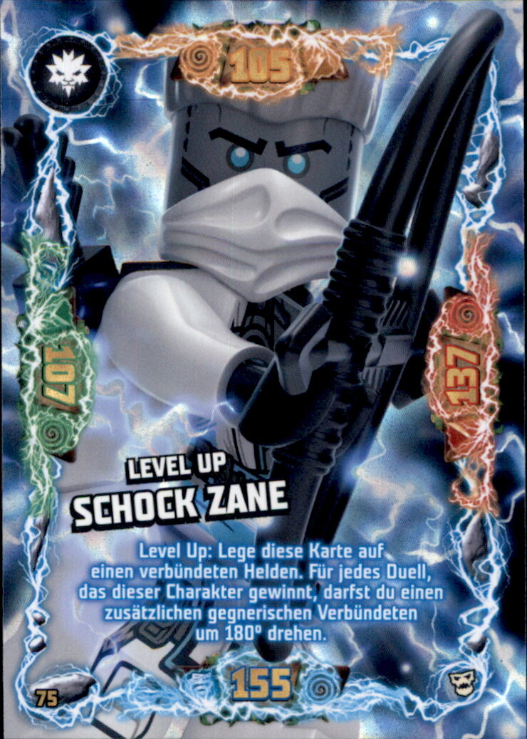 75 - Level Up Schock Zane LEGO Ninjago Trading Card Serie 6 NEXT