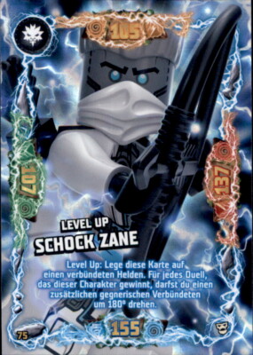 75 - Level Up Schock Zane LEGO Ninjago Trading Card Serie 6 NEXT LEVEL