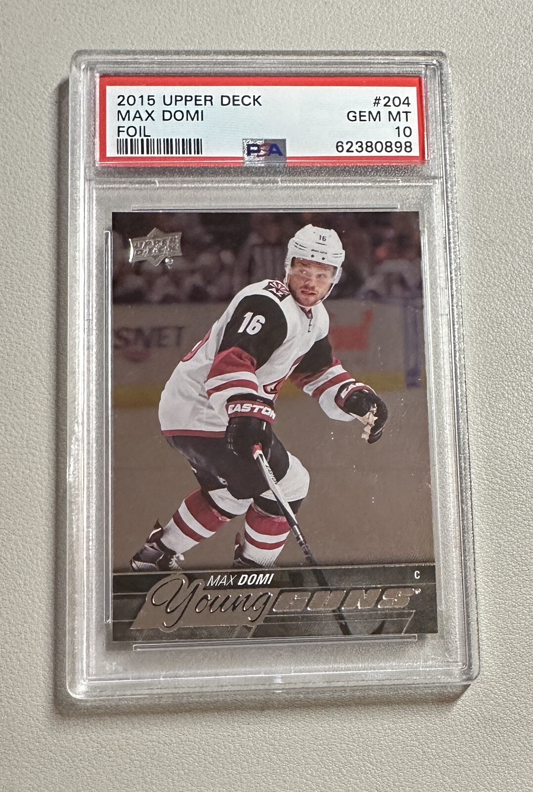 MAX DOMI - 2015 Upper Deck Young Guns SILVER FOIL #204, PSA 10