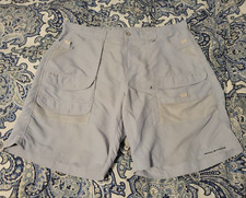Columbia PFG Cargo Shorts Sz 40 Men Fishing 10" Light Blue Gray Hiking Omnishade