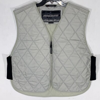 FIELDSHEER Silver Motorcycle Bike Quilted Cooling Iceberg Vest Size XL