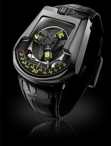 Urwerk UR-202 AlTiN Edition Speciale “Twin Turbine” Hammerhead Satellite Hours