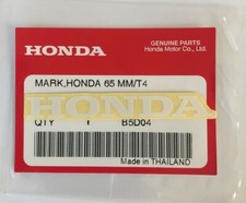 HONDA MARK 65mm WHITE DECAL STICKER LOGO BADGE *** GENUINE HONDA ***