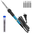 Soldering Iron Kit,60W Adjustable Temperature Welding Tool Solder Gun Wire Tips