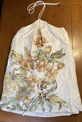 Halter Linen Floral Mini Dress Sz 8 Parisa Significant Other Sundress  Summer NWT | eBay