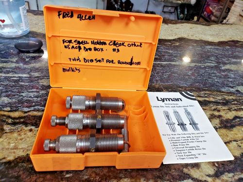 LYMAN CARBIDE 45 ACP / WIN MAG RN SWS 3 DIE SET #7680107 (YTP026865)