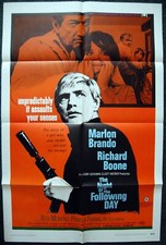 MARLON BRANDO, RICHARD BOONE – THE NIGHT OF THE FOLLOWING DAY – '69 MOVIE POSTER
