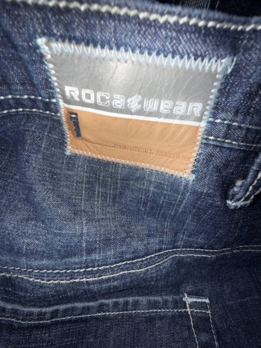 Set 2 pezzi vintage uomo Roca Wear jeans blu e giacca jeans chiusura a scatto 3XL - Foto 4 di 14