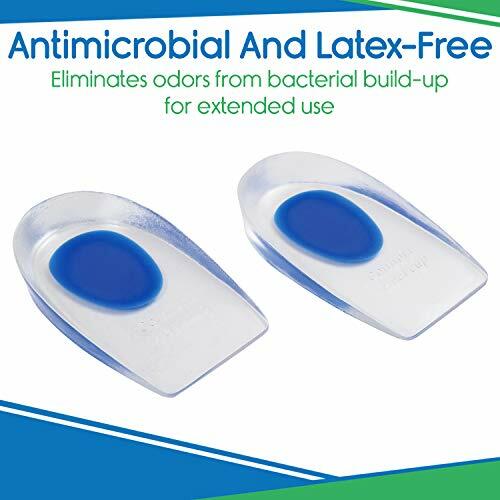 Silicone Gel Heel Cups Shoe Inserts For Plantar Fasciitis Sore Achilles Pain New - Bild 4 von 9