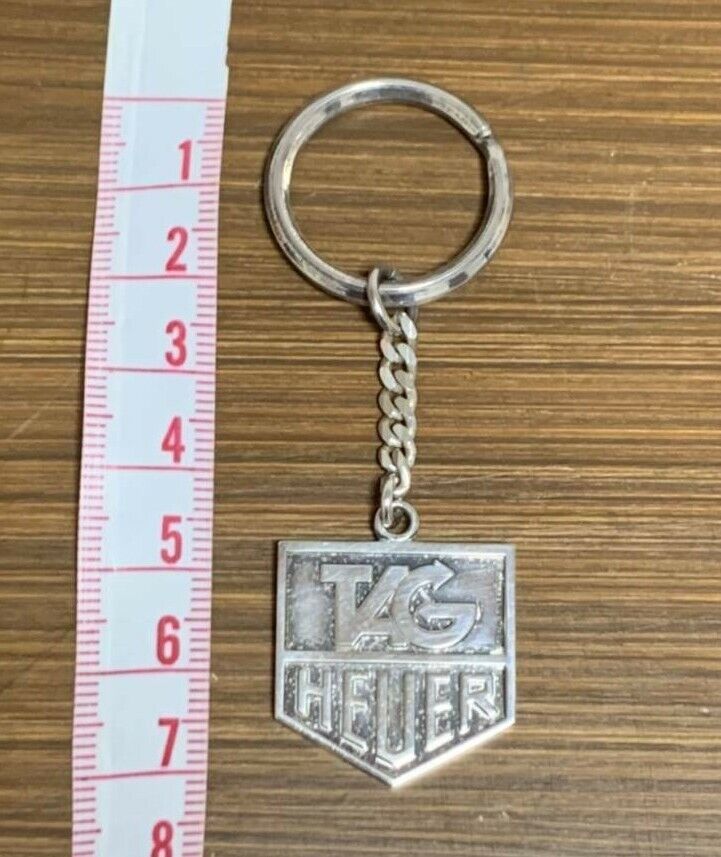TAG Heuer Genuine Silver 925 Key ring Key holder w/Box Vintage Super Rare  F/S