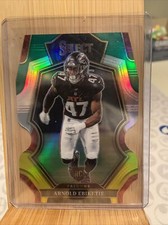 2022 Panini Select Green and Yellow Die-Cut Prizm Arnold Ebiketie RC Atlanta