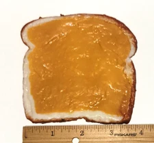 MTC Realistic Fayx Life Size Peanut Butter Fake Bread Play Food All In 1 Display