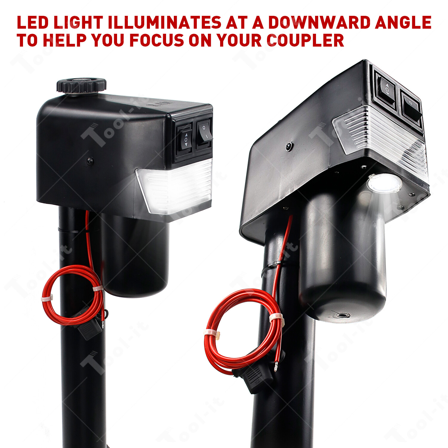 HEAVY DUTY MOTORISED 12V ELECTRIC CARAVAN JACK TRAILER JOCKEY STAND