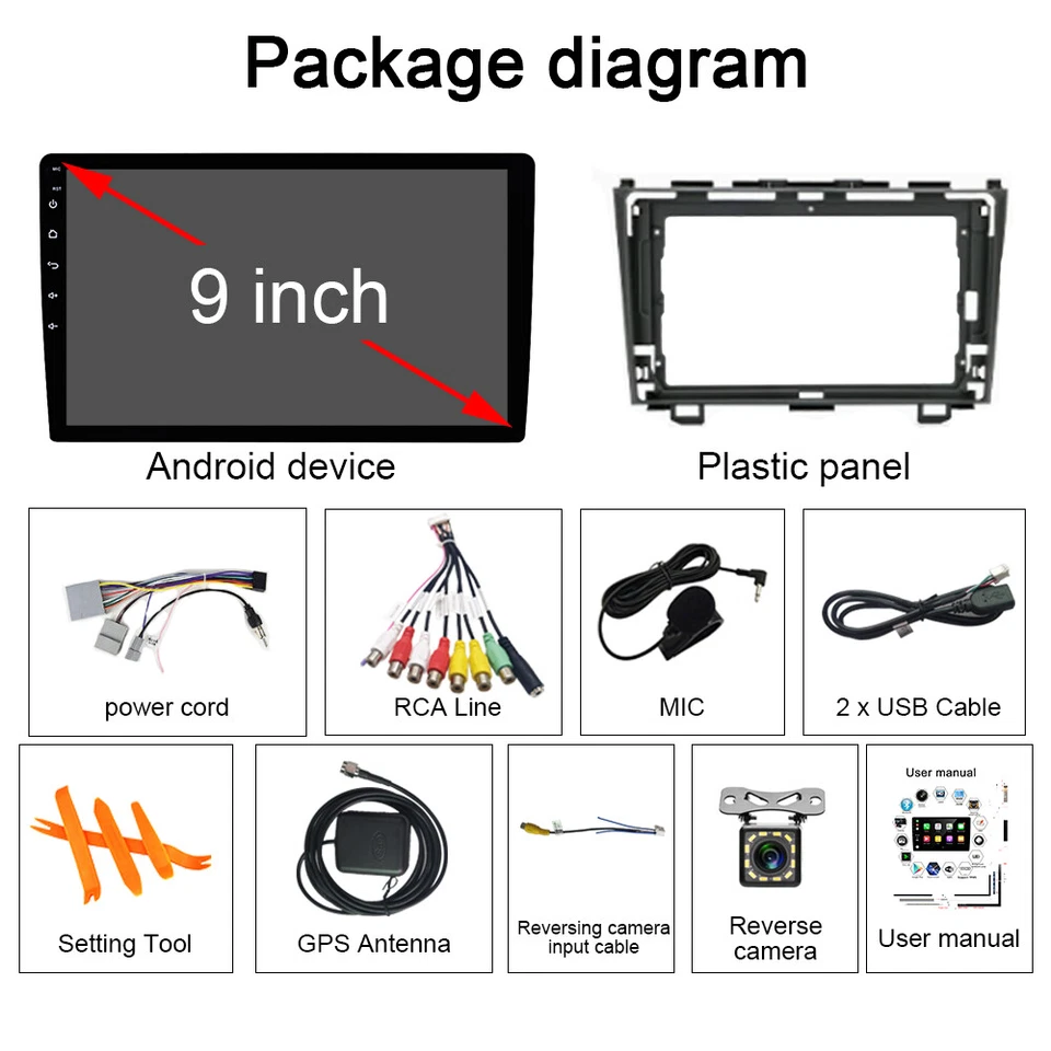 64GB Apple CarPlay для Honda CRV 2006-2011 Android 13 автомобильное радио стерео навигатор Wifi - Изображение 4 из 4