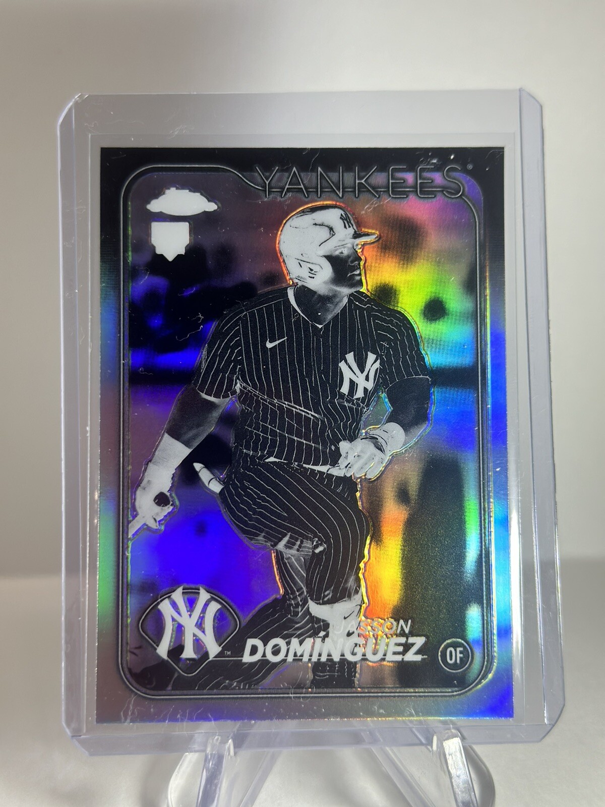 2024 Topps Chrome #89 Jasson Dominguez Rookie Negative Refractor RC Yankees 📈
