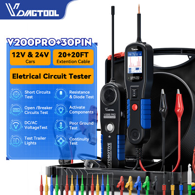#ad #ad VDIAGTOOL V200PRO Power Probe Short Open Electrical Circuit Tester with 30Pins $119.00