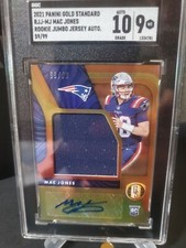 2021 MAC JONES GOLD STANDARD JUMBO PATCH JERSEY AUTO AUTOGRAPH SGC 9 MINT POP 1!
