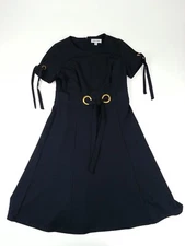 Vintage Shelby Palmer Size 10 Navy Blue Gromit Belt Short Sleeve