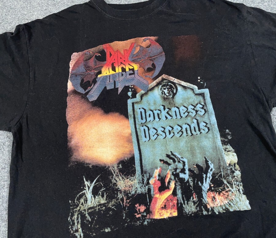 Y2K Dark Angle Darkness Descends T-Shirt Adult XL Black Double Sided Stedman Tag Y2K Dark Angle Darkness Descends T-Shirt Adult XL Black Double Sided Stedman Tag