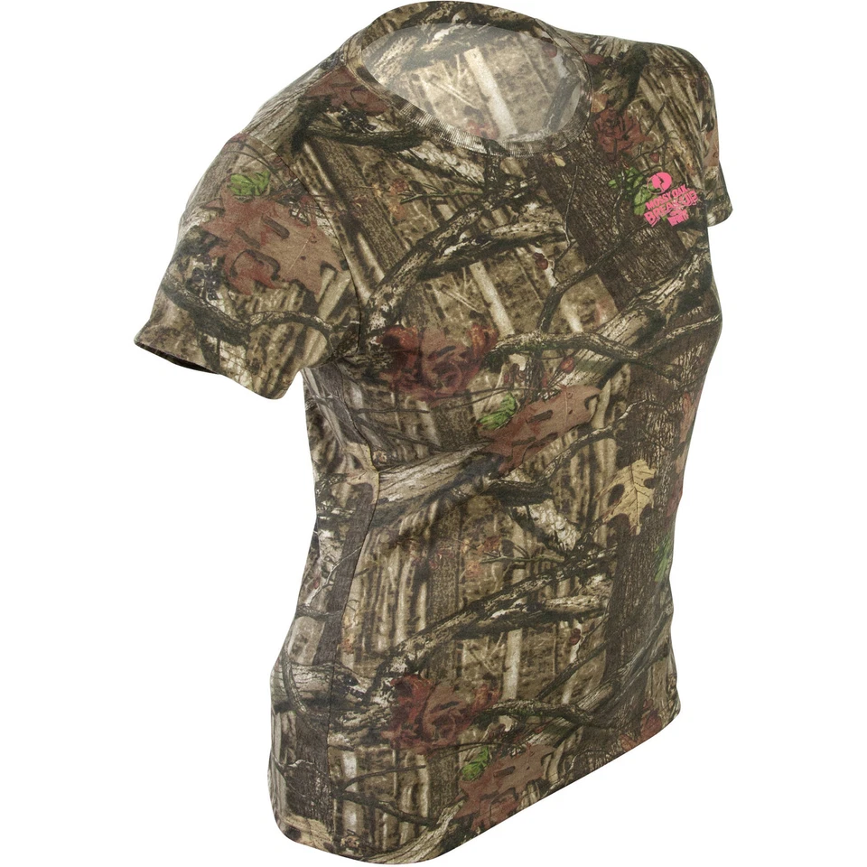 Mossy Oak Break-up Infinty Women's/Ladies Camo Short Sleeve Crew T-Shirts: S-2XL