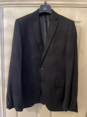 Moss Bros 1851 Navy 3 Piece Suit 42R 