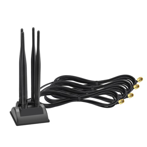 WiFi Antenne 2.4G 5.8G 4x 6dBi RP-SMA mit Magnet für PC-Desktop-Computer PCIe - Bild 8 von 12