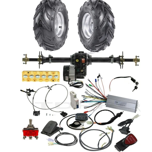 48V 1000W Electric Motor 30"/34/40" Rear Differential Axle Kit Go Kart ATV Trike