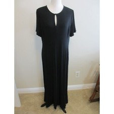 J.JILL BLACK MAXI DRESS LARGE WITH DEFECTS WEARABLE COLLECTION