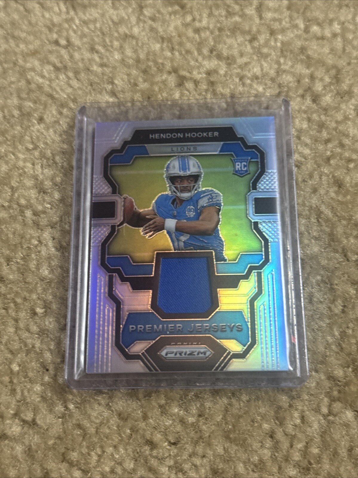 2023 Panini Prizm HENDON HOOKER ROOKIE Patch SILVER PREMIER JERSEY #PJ-HH LIONS