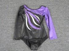 ZKQL Dance Gymnastic Leotard Girls Medium 10 Black Purple