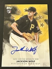 2024 Topps Series 1 Jackson Wolf RC Baseball Stars Auto Gold /50 BSA-JWF Pirates