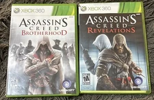 Xbox 360 Assassin's Creed Revelations and Brotherhood 2 Game Lot