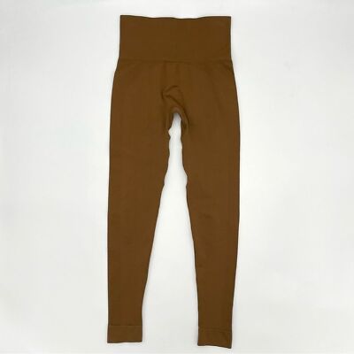 Set Active Leggings Brown Women Size XS Running Yoga Athletic Micro Fiber Nylon