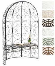 Halbpavillon Rosie Mit Sitzbank Handgefertigt Aus Eisen Rosenbogen Mit Bank