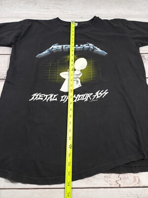 Vintage 80s Metallica Metal Up Your Ass T-Shirt Size XL Rock Band