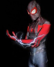 Upgraded PS5 Miles Morales Spider-man Jumpsuit Cosplay Costume 3D Suit Halloween