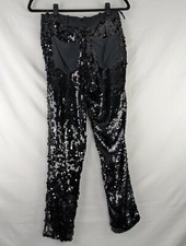DOLCO  & GABBANA BLACK SEQUIN PANTS SIZE 38
