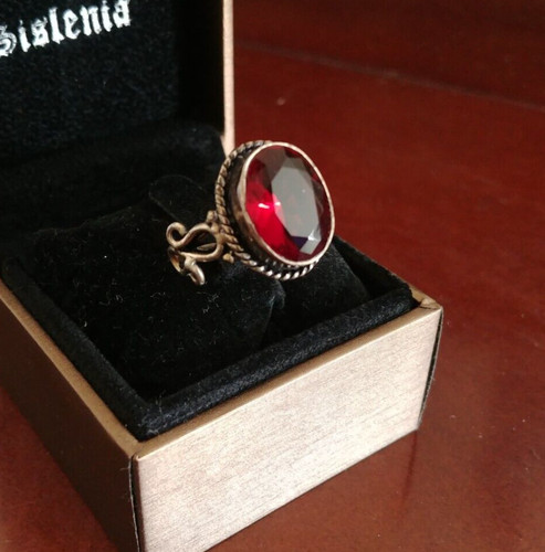 Mozambique Garnet Multi Facet Gemstone Sterling Silver Handmade Ring Band Sz 7