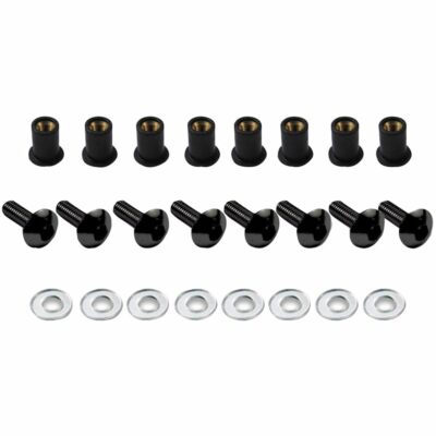 Kit 8 Schrauben Windschutzscheibe Eloxiert Schwarz BCR Kawasaki 650 ER6F