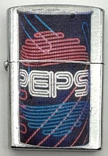 Vintage Pepsi Logo Neon Pocket Cigarette Lighter Cool Cans 1990 Roman