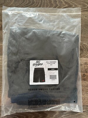 100 Thieves Jam Fleece Shorts ~ Size LARGE ~ Black **In Hand, FastShip, RARE**