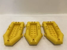 (3) LEGO Rubber Raft Life Boat Row Boat Lot -YELLOW-#30086