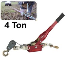 Dual Gear Power Puller 4 Ton 2 Hook Ratchet Cable Puller for Caravan Trailer UK