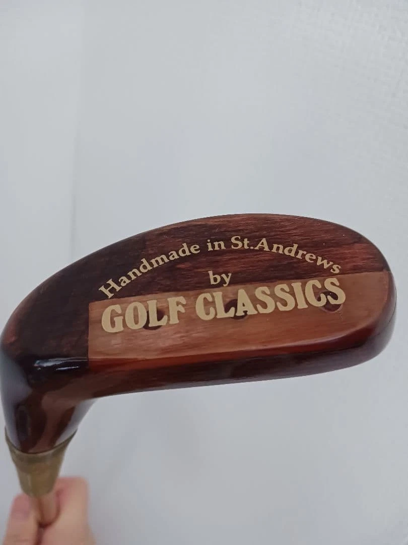 Ancien putter de golf St Andrews tige en bois de caryer 35
