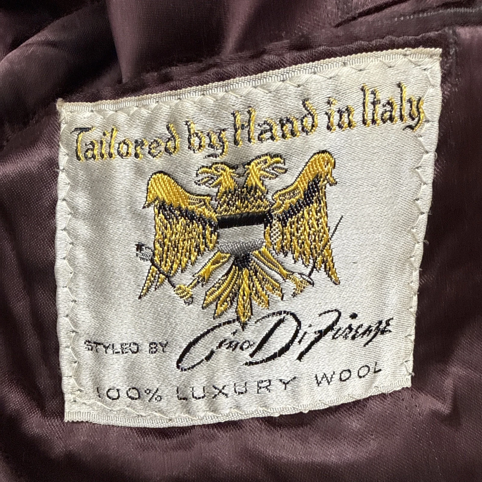 VTG Italian 60s Wool Overcoat Trench Gino di Firenze Size 40R *See Description image 2