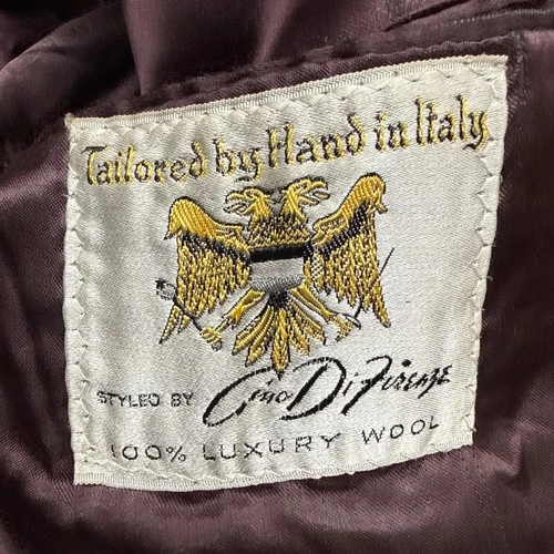VTG Italian 60s Wool Overcoat Trench Gino di Firenze Size 40R *See Description image 2